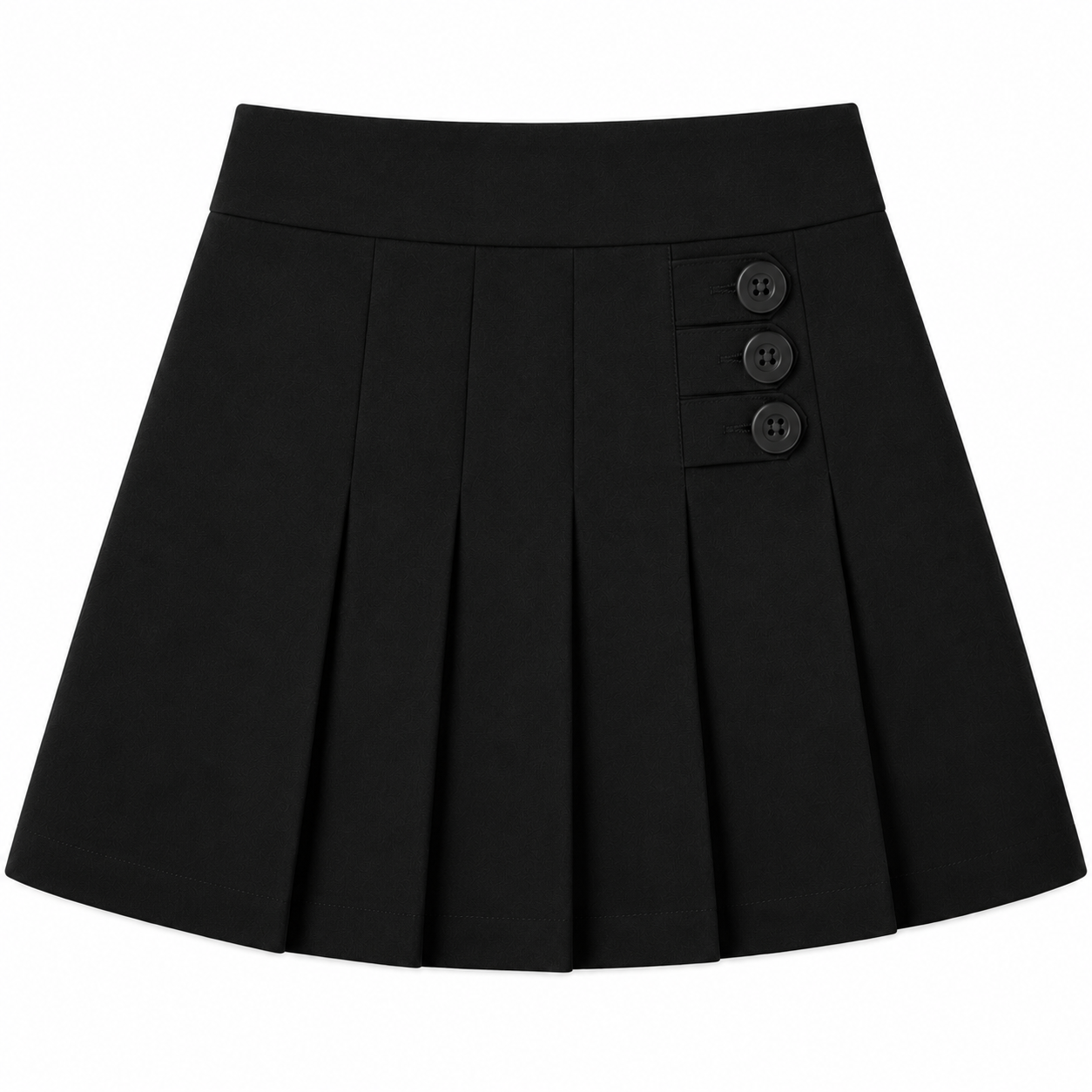 School - Skirt with Elastic (Three buttons)