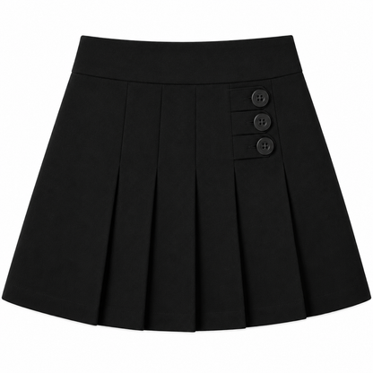 School - Skirt with Elastic (Three buttons)